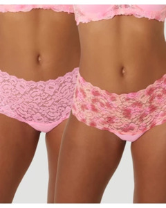 String Pantys aus Spitze, 2er-Pack, Janina, neon pink