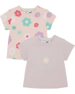 T-Shirts Blumen, 2er-Pack, Ergee, helllila