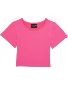 Geripptes Sport-Shirt, Ergeenomixx, neon pink