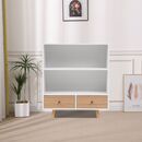 Bild 2 von Happy Home Sideboard Kommode offenes Regal mit 2 Schubladen HWR18-WEI weiß