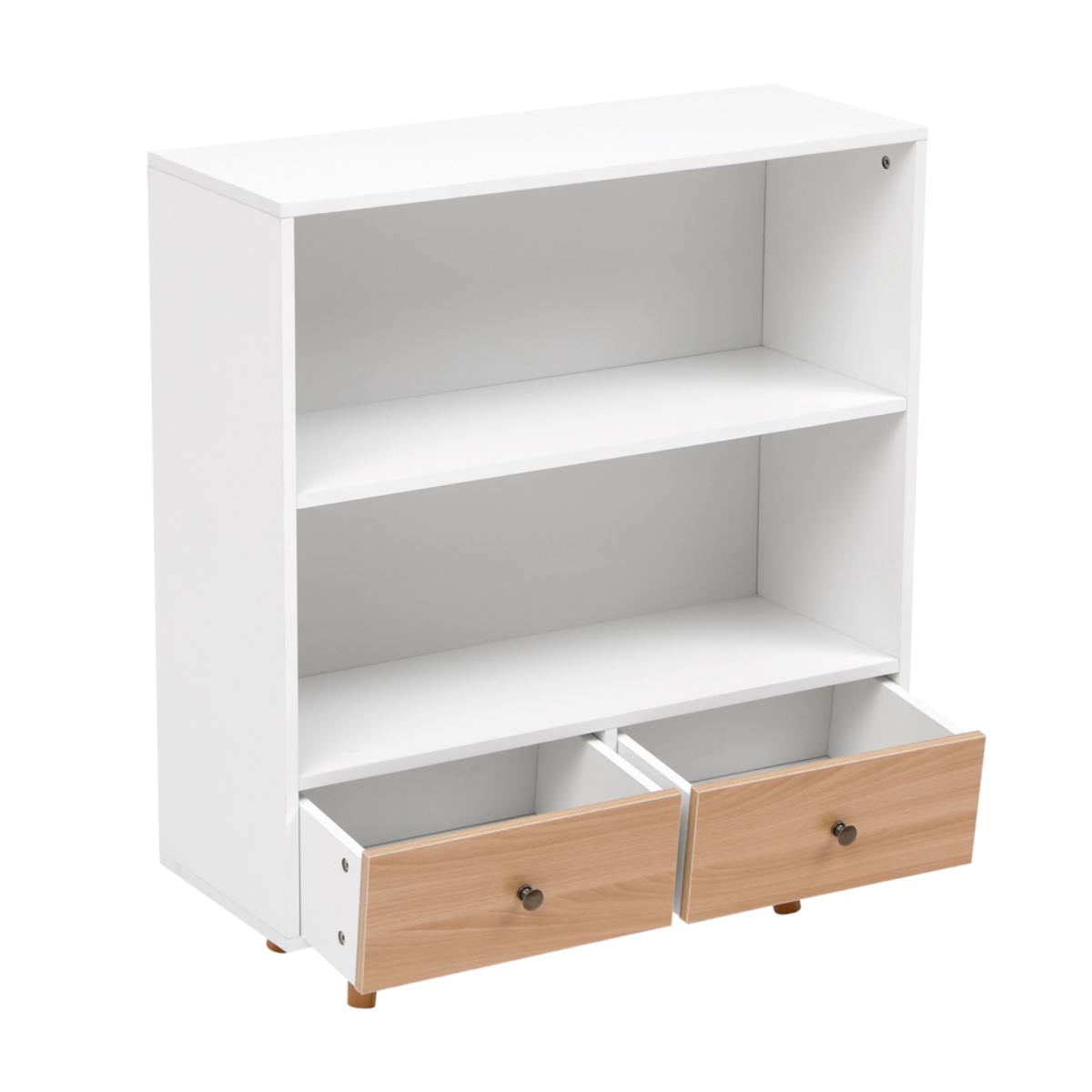 Bild 4 von Happy Home Sideboard Kommode offenes Regal mit 2 Schubladen HWR18-WEI weiß
