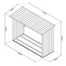 Bild 4 von HC Garten & Freizeit Brennholzunterstand aus Stahl, Brennholzlager, Kaminholz Unterstand, Regenschut