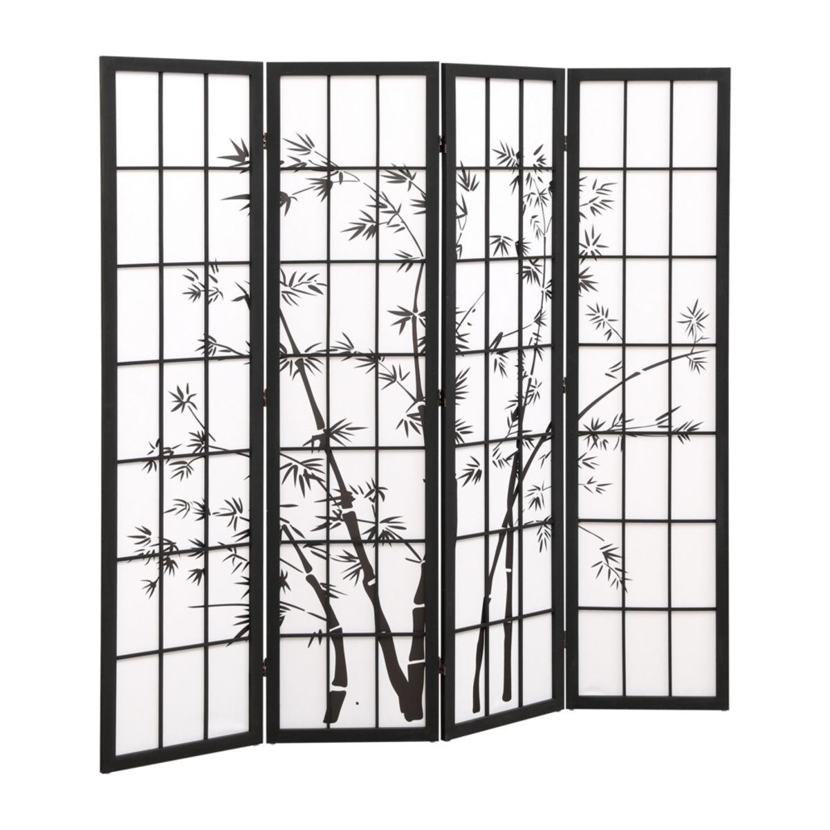 Bild 2 von Happy Home Raumteiler Paravent 4 tlg. HPR02-SCH schwarz weiß