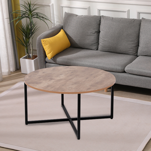 Happy Home runder Couchtisch Beistelltisch HWT50-HOL Holzoptik