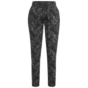 Damen Jogpants mit Allover-Muster SCHWARZ