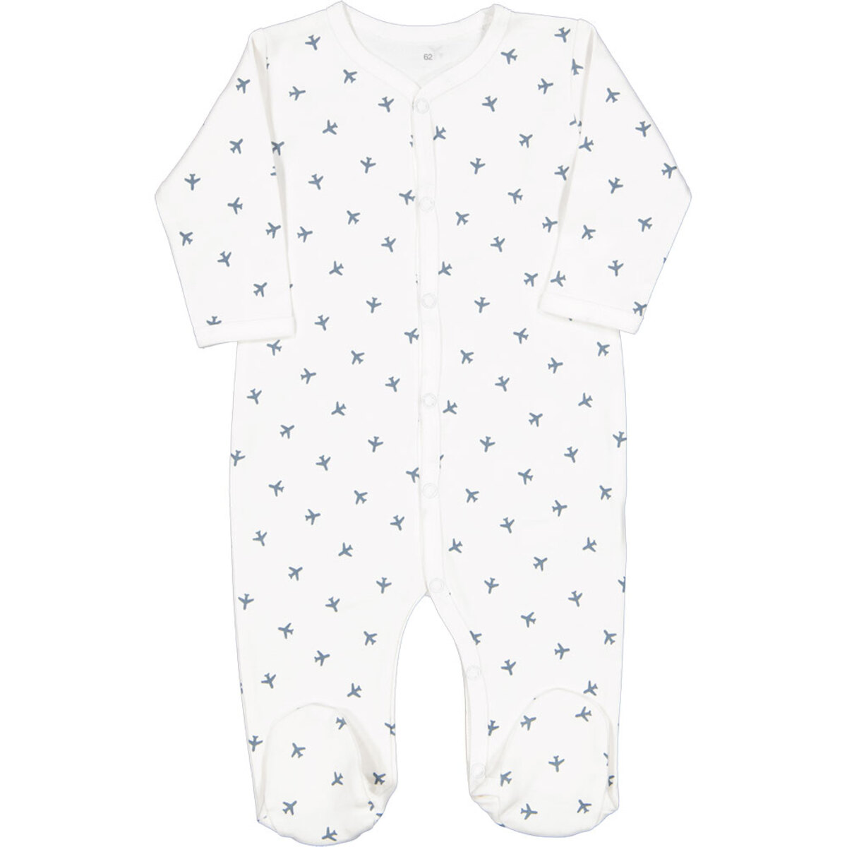 Bild 1 von Baby Pyjama Lange Ärmel Strampler mit Füßchen, Petrol, 68