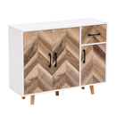 Bild 3 von Happy Home Sideboard Kommode Dreitüriger Stauraumschrank mit 1 Schublade HWR19-HOL Holz