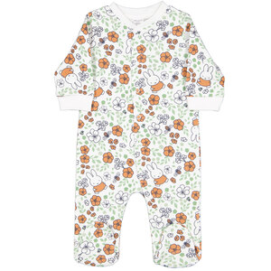 Baby Pyjama Miffy Lange Ärmel Strampler mit Füßchen, Weiß, 50