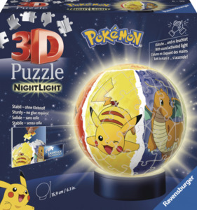 Ravensburger 3D Puzzleball Nachtlicht Pokemon