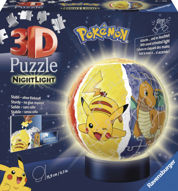 Bild 1 von Ravensburger 3D Puzzleball Nachtlicht Pokemon