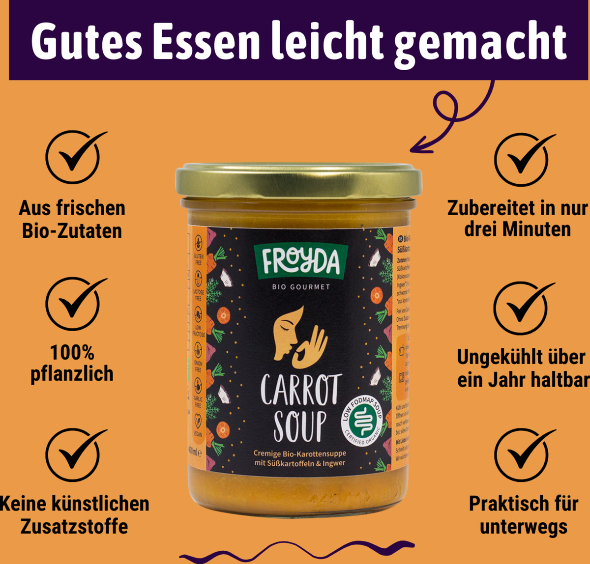 Bild 3 von Froyda Bio Carrot Soup, 400 ml
