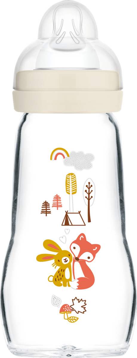 Bild 3 von MAM Feel Good Glass Bottle 260 ml 0+ Monate Hase & Fuchs