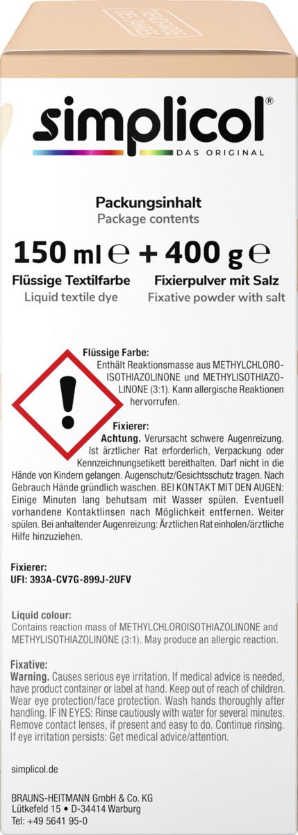 Bild 2 von simplicol Textilfarbe Intensiv Peach Splash