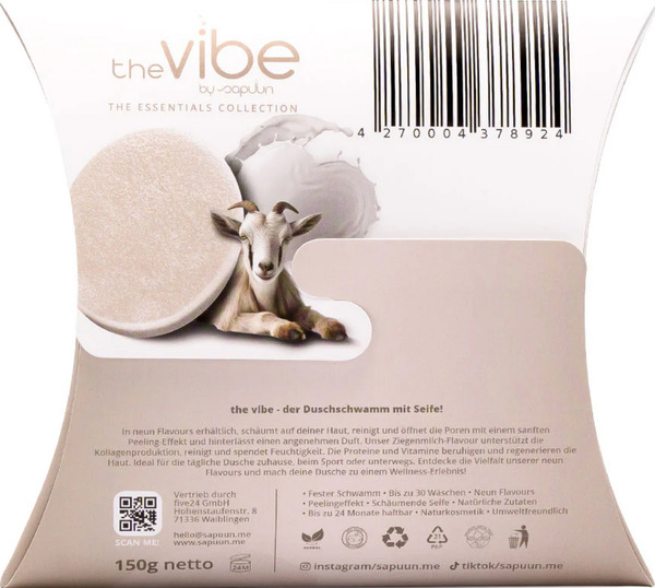 Bild 2 von Sapuun Seifenschwamm the vibe - Ziegenmilch Flavour, 150 g