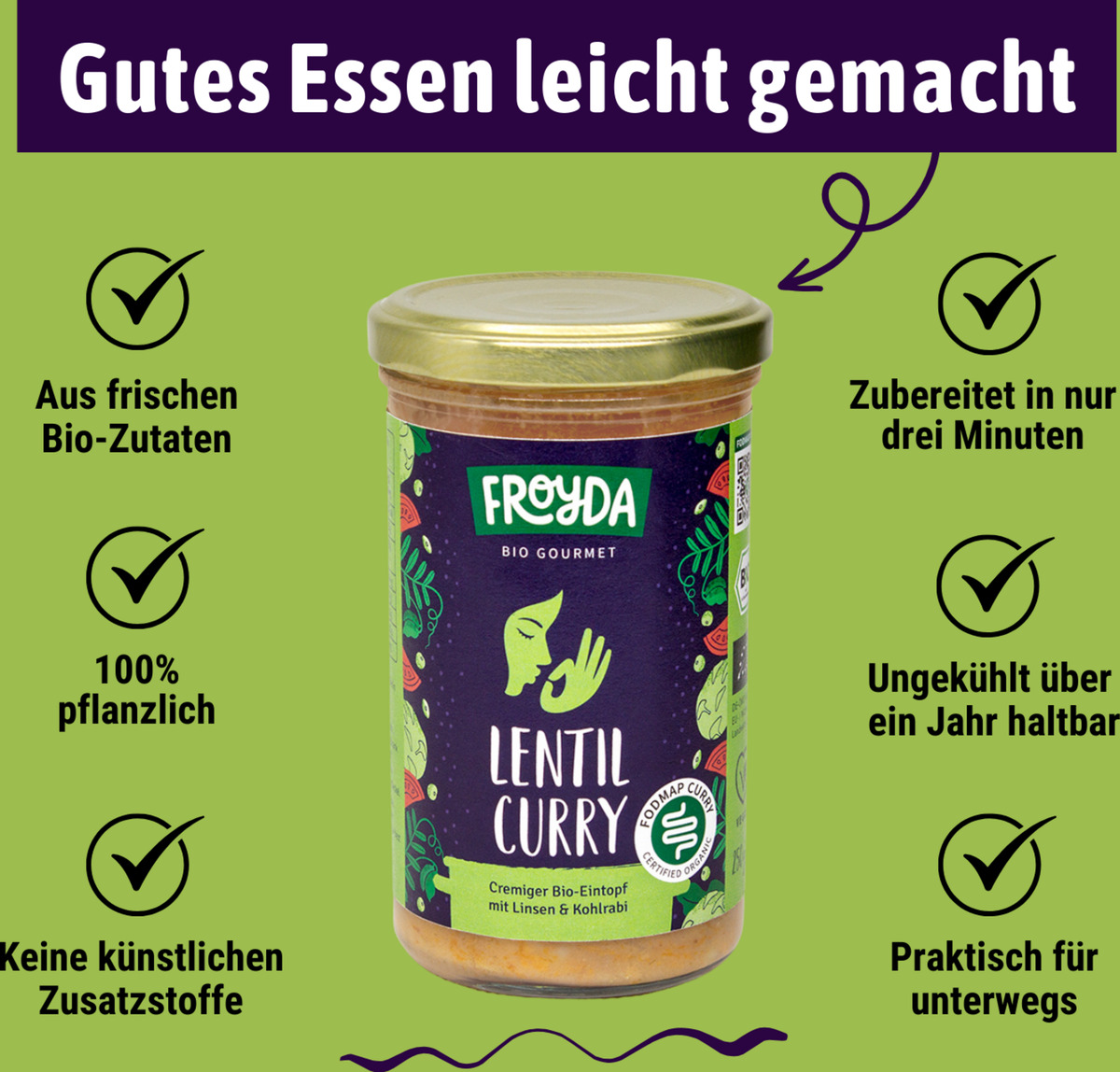 Bild 3 von Froyda Bio Lentil Curry Eintopf, 250 g