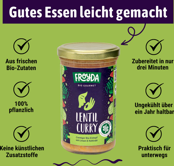 Bild 3 von Froyda Bio Lentil Curry Eintopf, 250 g