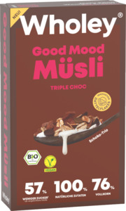 Wholey Bio Triple Choc Good Mood Müsli, 375 g