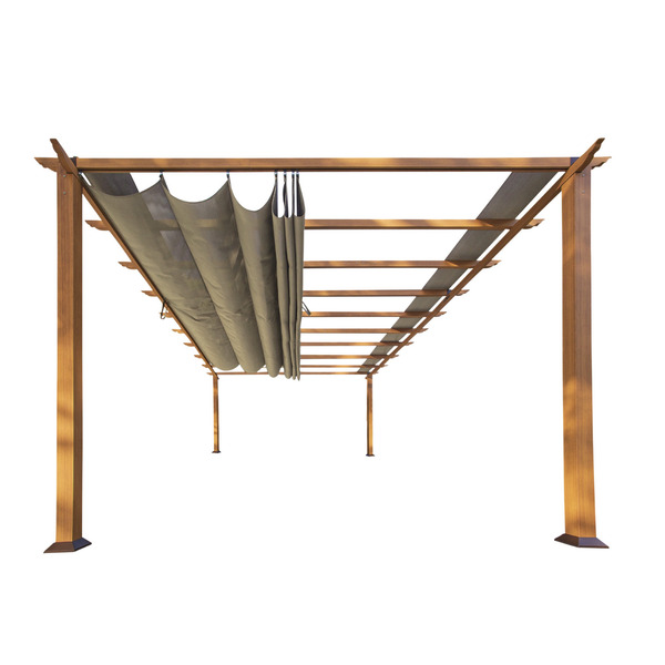 Bild 1 von Paragon-Outdoor Pergola 'Florenz' Holzoptik 350 x 505 x 236 cm