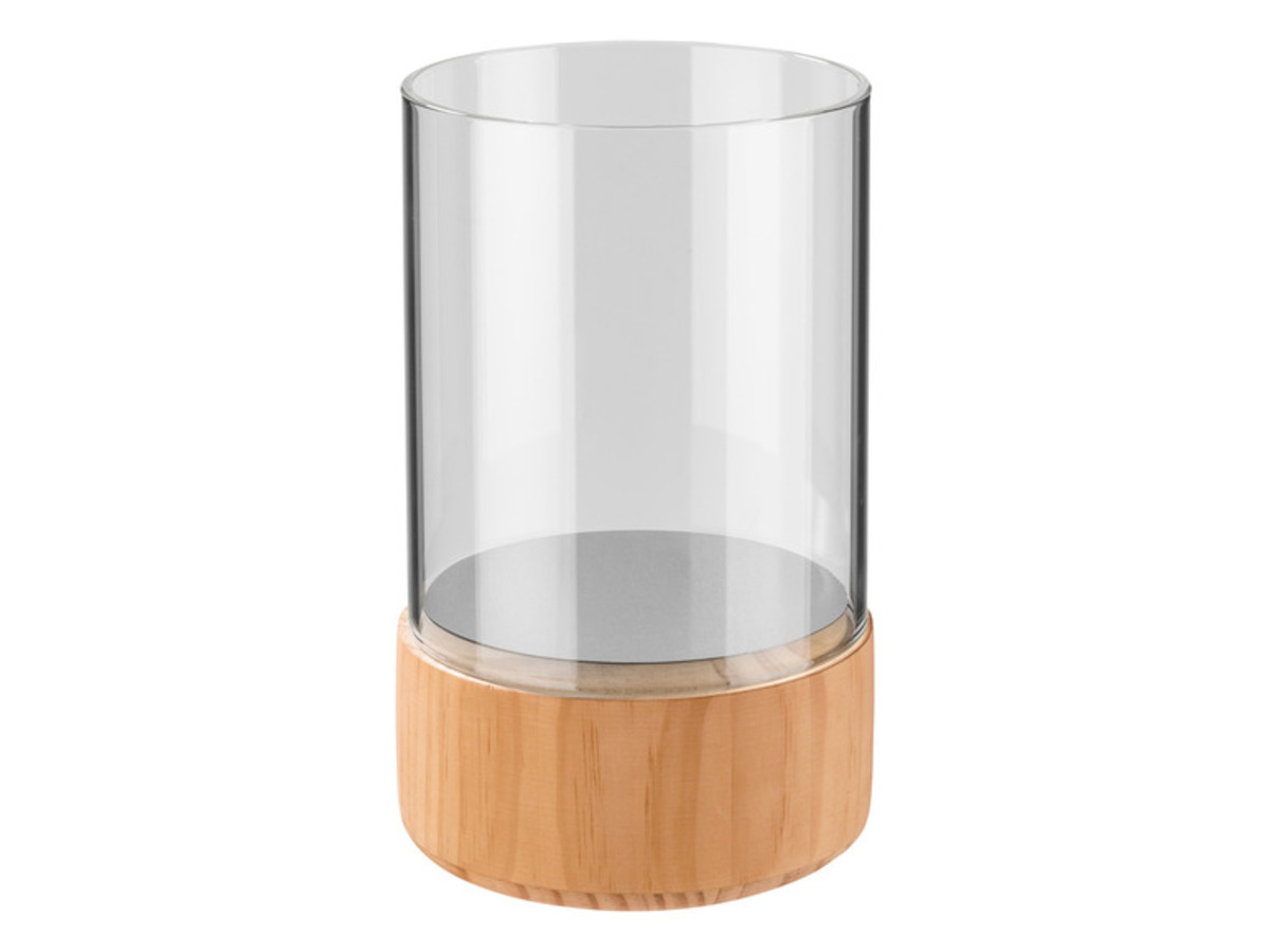 Bild 2 von LIVARNO home Glas-Windlicht, mit Holzsockel