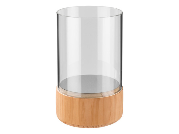 Bild 2 von LIVARNO home Glas-Windlicht, mit Holzsockel