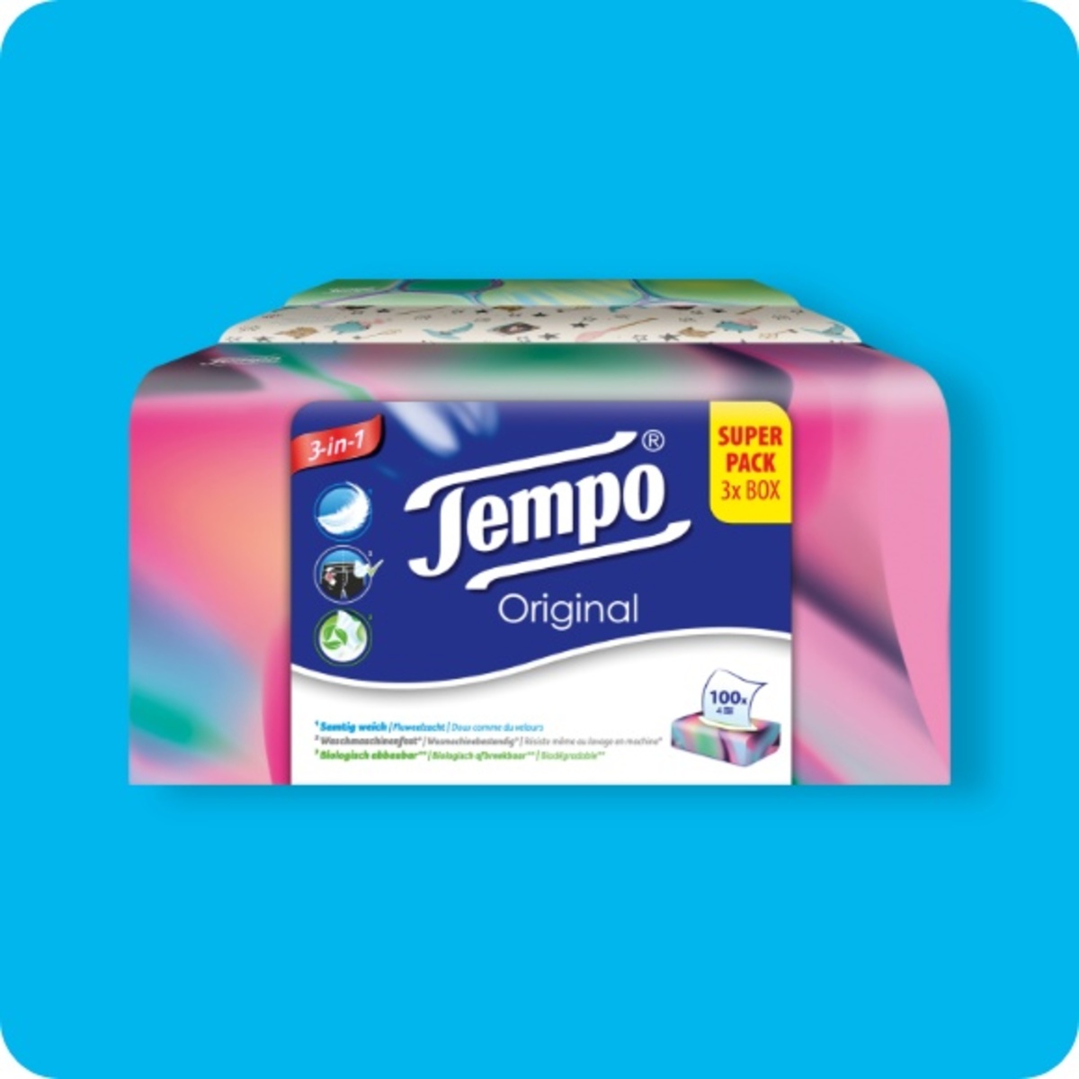 Bild 1 von TEMPO Taschentücher Original, Trio-Box