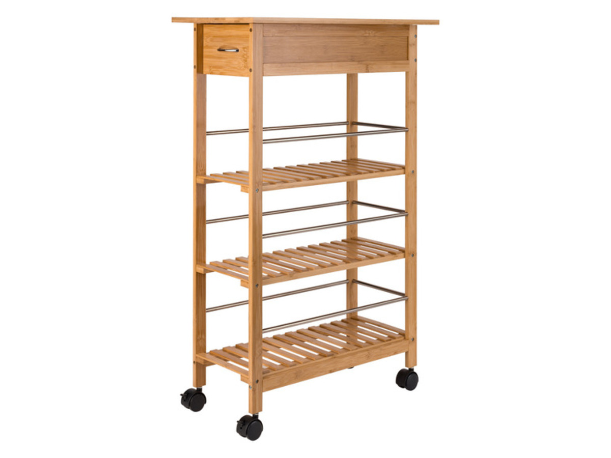 Bild 1 von LIVARNO home Küchen-Nischenwagen Bambus, mit Schublade