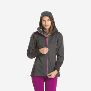 Wanderjacke Bergwandern MH900 wasserdicht Damen schwarz