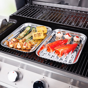 Grill Gourmet Edelstahl-Grillschalen 2er-Set