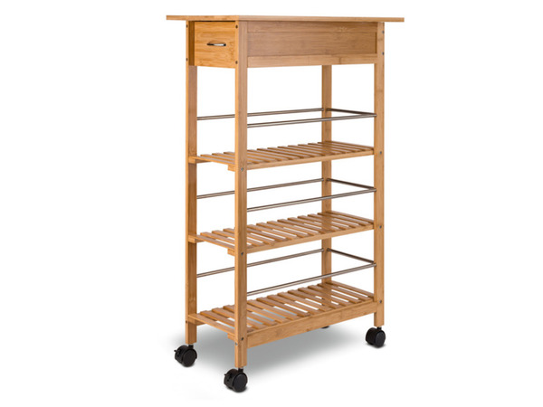 Bild 4 von LIVARNO home Küchen-Nischenwagen Bambus, mit Schublade