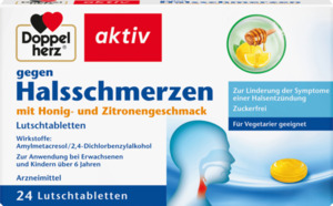 Doppelherz Lutschtabletten gegen Halsschmerzen  Honig Zitrone