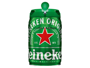 Heineken 5 Liter Bierfass mit Zapfhahn, Pfandfrei, 
         5-l