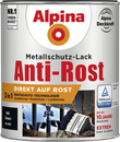 Bild 1 von Alpina Metallschutz-Lack Anti-Rost 750 ml schwarz matt