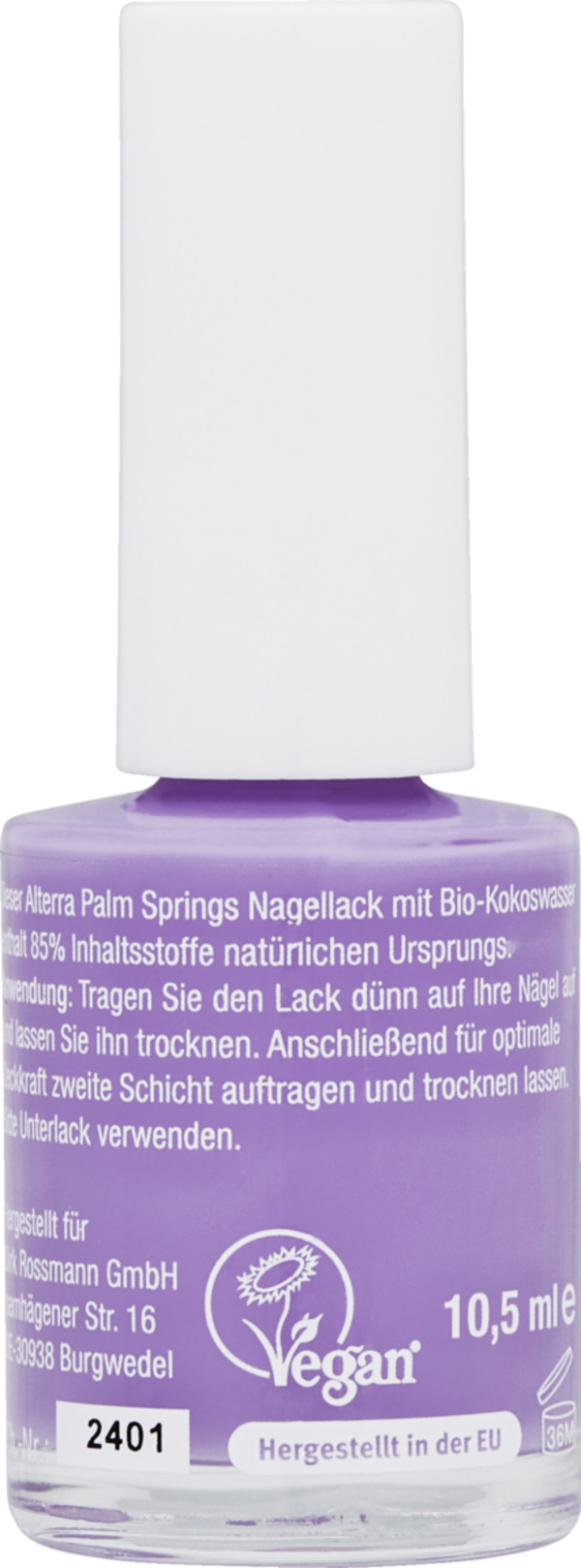 Bild 2 von Alterra NATURKOSMETIK Palm Springs Nagellack 05 Lavender Haze, 10,5 ml