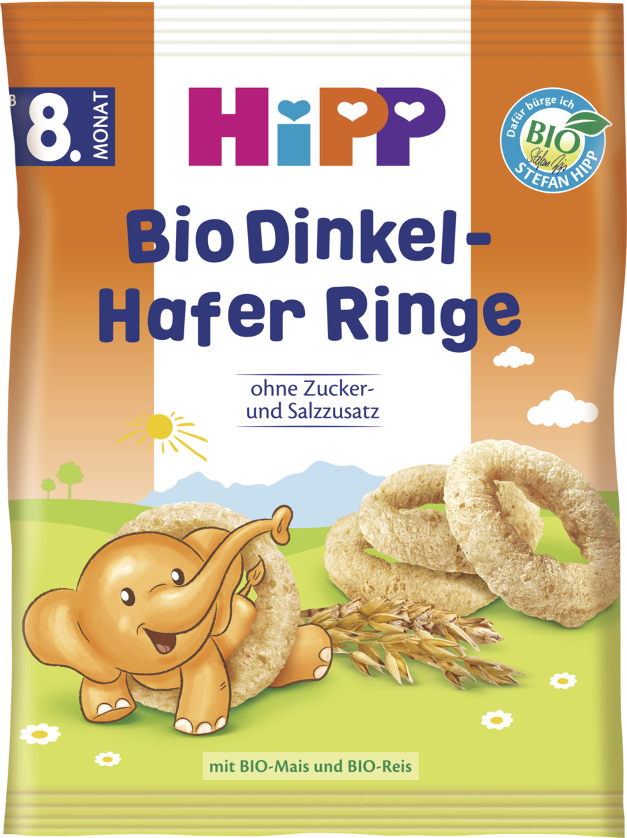 Bild 1 von HiPP Bio Dinkel-Hafer Ringe, 30 g