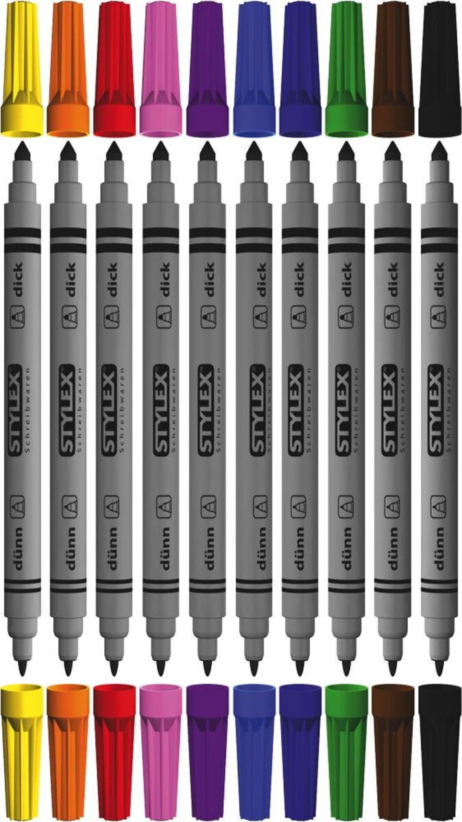 Bild 1 von Zweispitzfasermalstifte