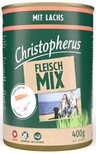 Christopherus Hundefutter Fleisch-Mix Lachs 400 g