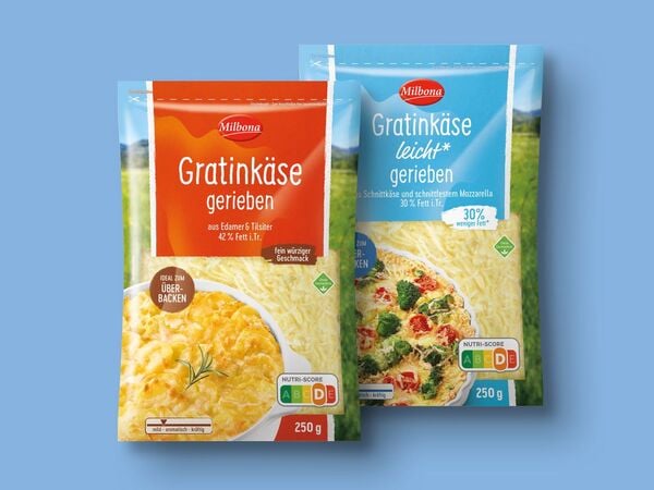 Bild 1 von Milbona Gratinkäse, gerieben, 
         250 g