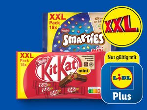 Nestlé KitKat/Smarties Mini XXL Pack, 
         301/259 g