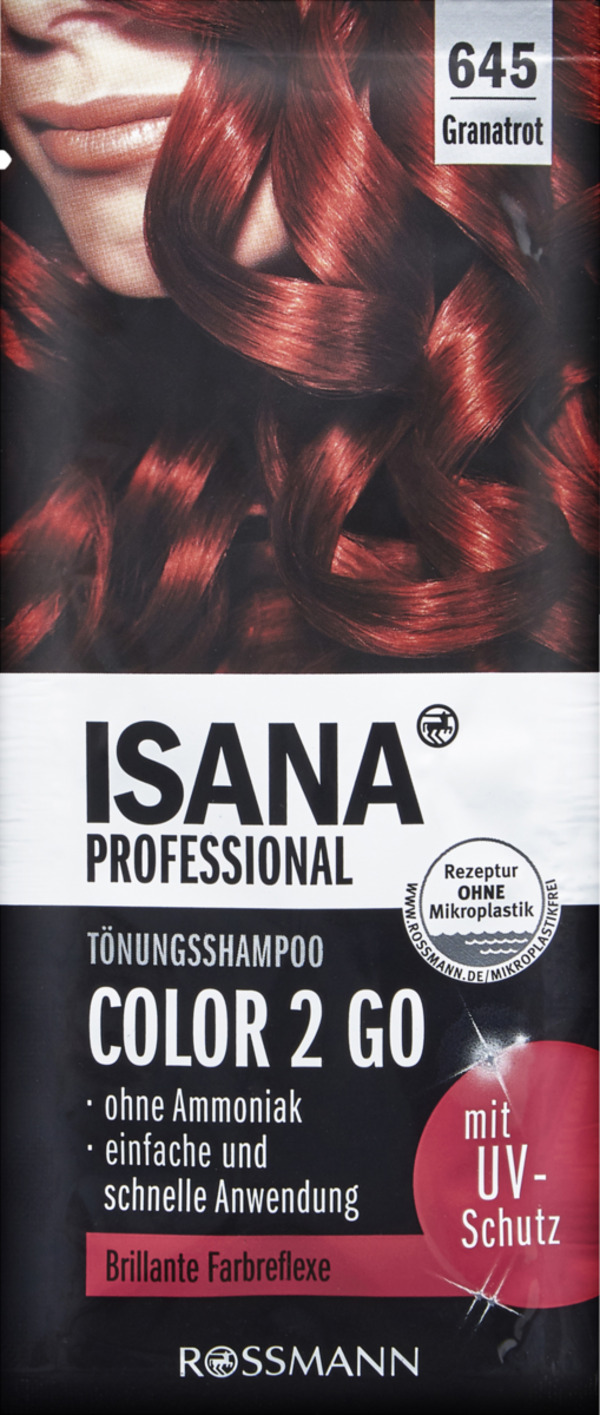 Bild 1 von ISANA PROFESSIONAL Tönungsshampoo Color2go 645 Granatrot, 14 ml