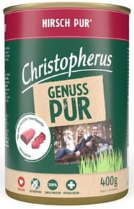 Christopherus Hundefutter Pur Hirsch 400 g