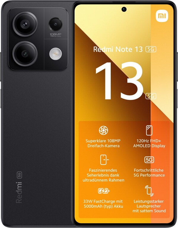 Bild 1 von Redmi Note 13 5G (8GB+256GB) Smartphone graphite black