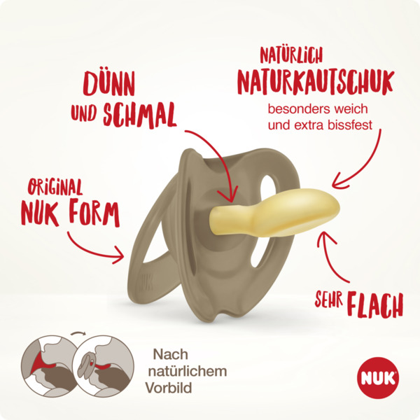Bild 2 von NUK Latex - Schnuller FOR NATURE 6-18 Monate