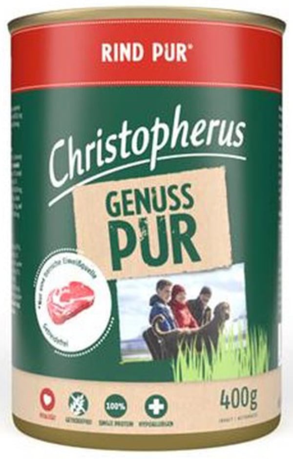 Bild 1 von Christopherus Hundefutter Pur Rind 400 g