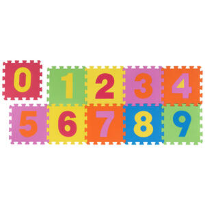 Schaumstoff-Puzzle, bestehend aus 10 je ca. 30 x 30 cm großen Puzzlestücken