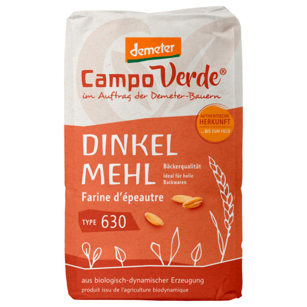 Bild 1 von Campo Verde Bio Demeter Dinkelmehl Typ 630 1kg