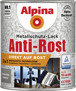 Alpina Metallschutz-Lack Hammerschlag 750 ml dunkelgrau