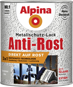 Alpina Metallschutz-Lack Eisenglimmer 750 ml silber