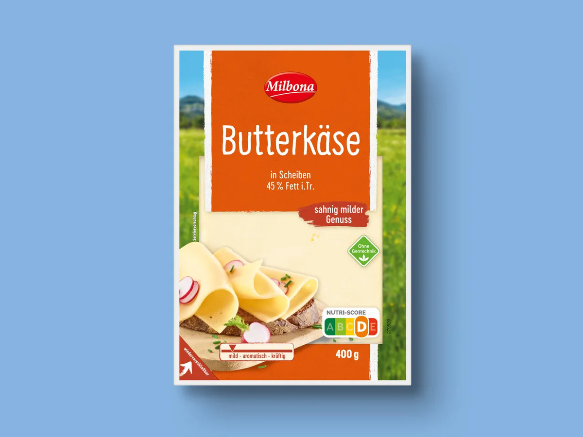 Milbona Butterkäse in Scheiben, 400 g von Lidl ansehen! Milbona Butterkäse in Scheiben, 400 g von Lidl ansehen!