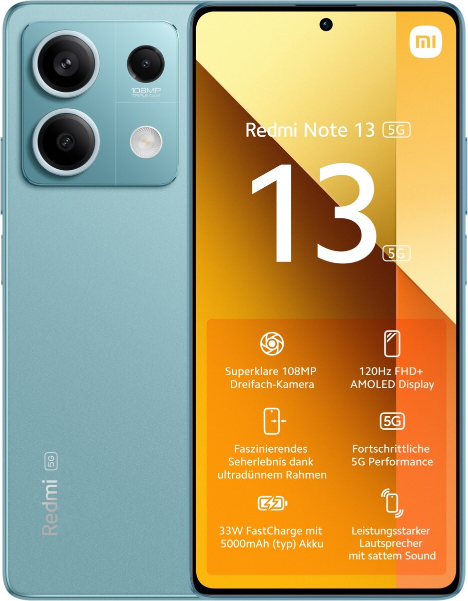 Bild 1 von Redmi Note 13 5G (8GB+256GB) Smartphone ocean teal