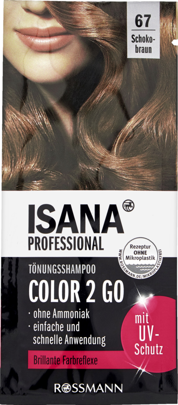 Bild 1 von ISANA PROFESSIONAL Tönungsshampoo Color2go 67 Schokobraun, 14 ml